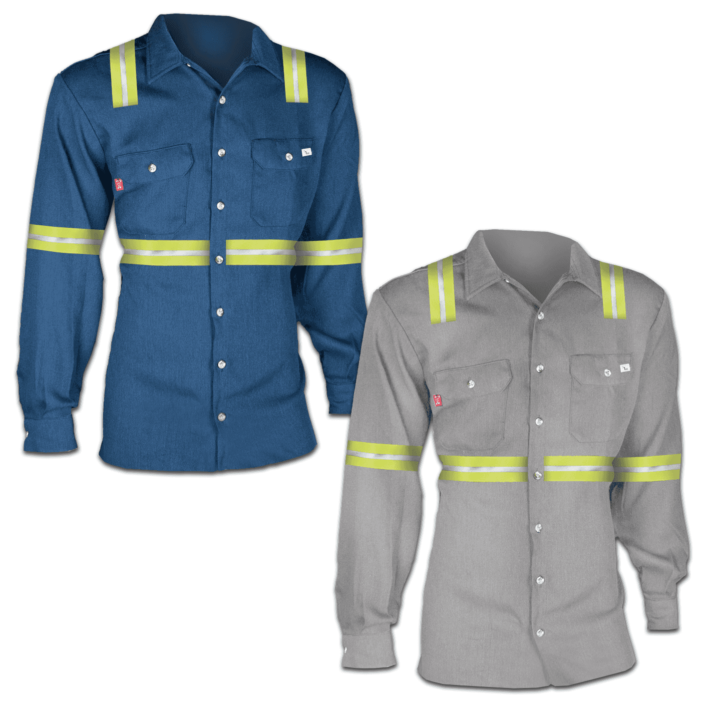 REED FR TecaSafe One Work Shirt Flame Resistant Hi Vis Reflective CAT 2 2112