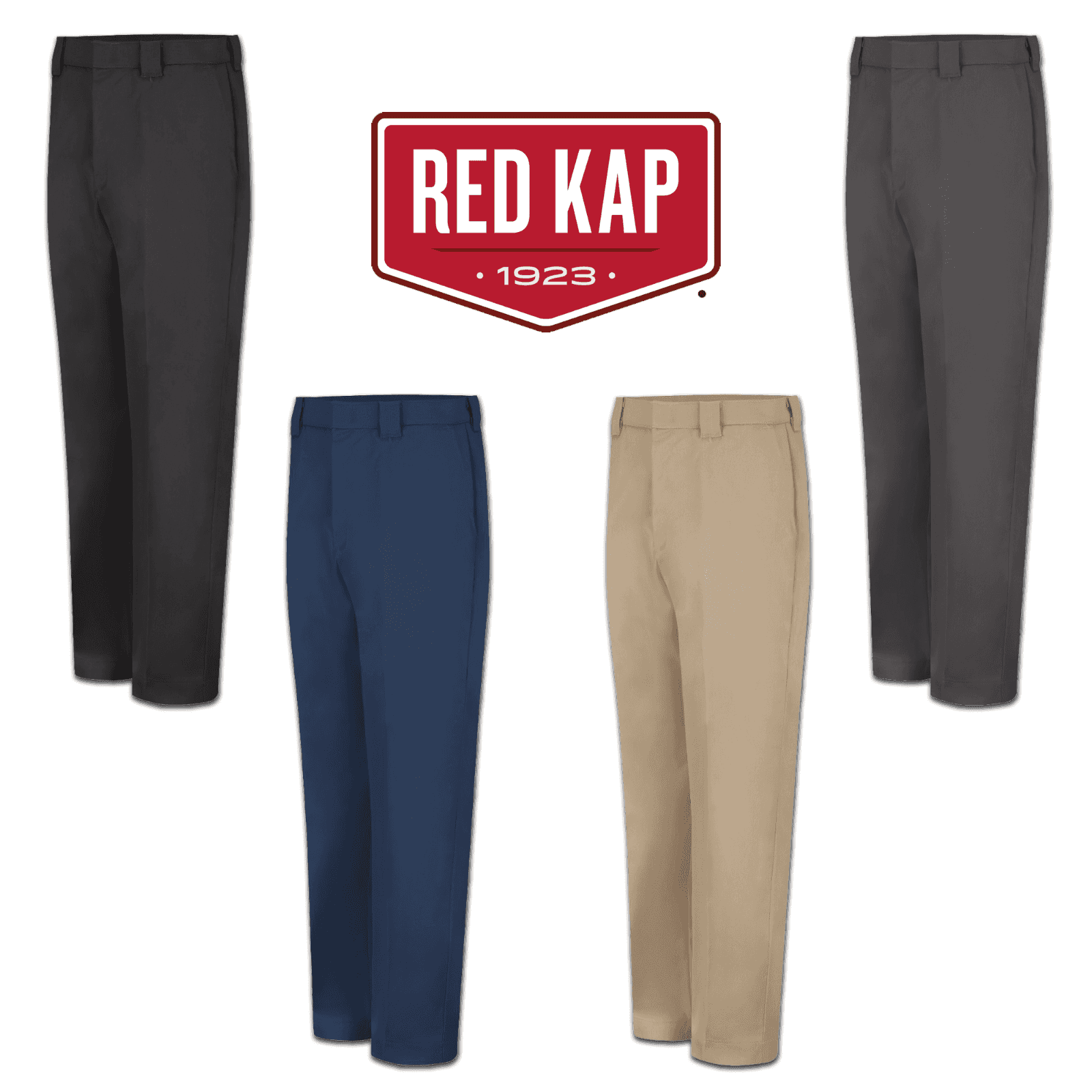 Red Kap Men's Utility Work Pants Mechanic Auto Technician Durable Fade Resistant